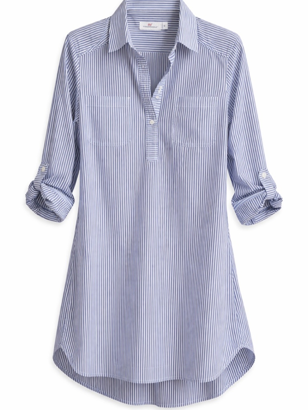 Vineyard Vines Blue & White Striped Tunic Shirt Dress Size 10